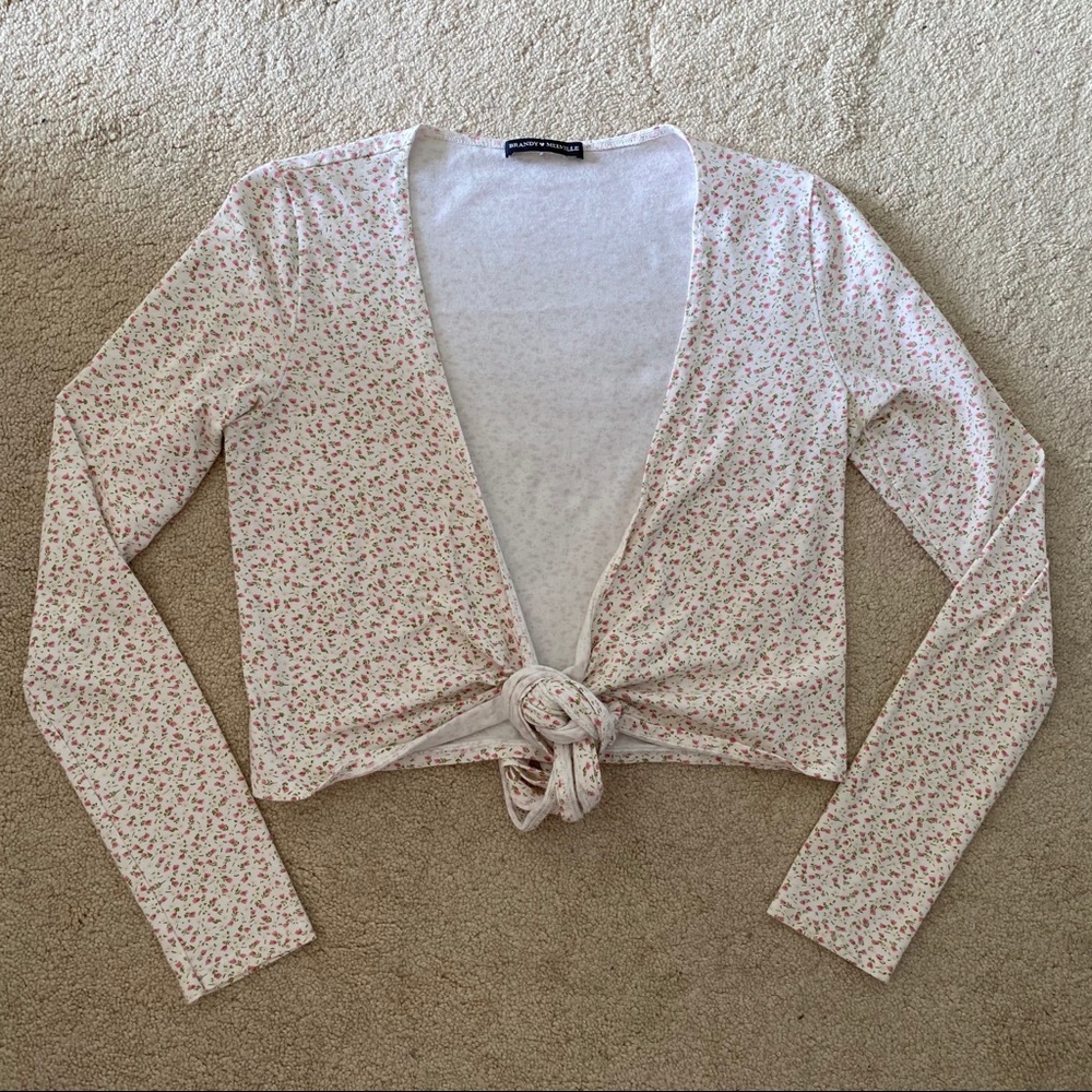 Brandy Melville Floral Wrap Top
